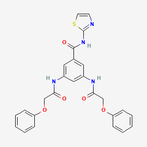molecular formula C26H22N4O5S B12447993 3,5-bis[(phenoxyacetyl)amino]-N-(1,3-thiazol-2-yl)benzamide 