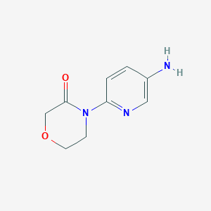 molecular formula C9H11N3O2 B12447996 4-(5-Aminopyridin-2-YL)morpholin-3-one 