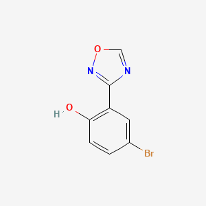 molecular formula C8H5BrN2O2 B12448024 4-Bromo-2-(1,2,4-oxadiazol-3-yl)phenol 