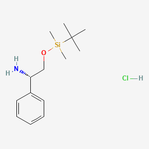 molecular formula C14H26ClNOSi B12448032 (S)-2-(Tert-butyldimethylsilanyloxy)-1-phenylethylamine hcl 