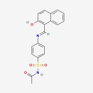 molecular formula C19H16N2O4S B12448040 N-[(4-{[(E)-(2-hydroxynaphthalen-1-yl)methylidene]amino}phenyl)sulfonyl]acetamide 