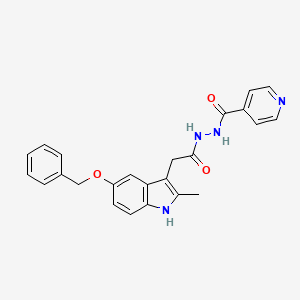 molecular formula C24H22N4O3 B12448084 N'-{2-[5-(benzyloxy)-2-methyl-1H-indol-3-yl]acetyl}pyridine-4-carbohydrazide 