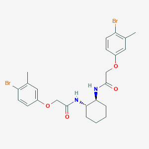 molecular formula C24H28Br2N2O4 B12448111 N,N'-(1S,2S)-cyclohexane-1,2-diylbis[2-(4-bromo-3-methylphenoxy)acetamide] 