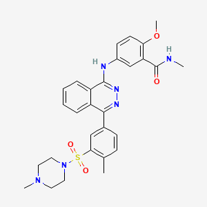 molecular formula C29H32N6O4S B12448118 2-methoxy-N-methyl-5-[(4-{4-methyl-3-[(4-methylpiperazin-1-yl)sulfonyl]phenyl}phthalazin-1-yl)amino]benzamide 