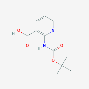 molecular formula C11H14N2O4 B12448123 2-((tert-Butoxycarbonyl)amino)nicotinic acid CAS No. 934373-39-4