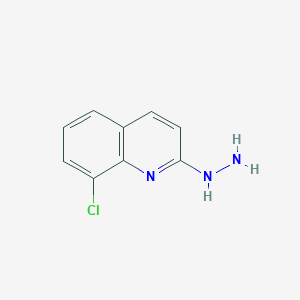 molecular formula C9H8ClN3 B12448188 8-Chloro-2-hydrazinylquinoline 