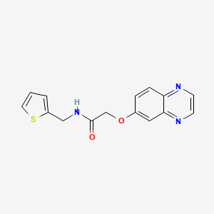 molecular formula C15H13N3O2S B12448204 2-(quinoxalin-6-yloxy)-N-(thiophen-2-ylmethyl)acetamide 