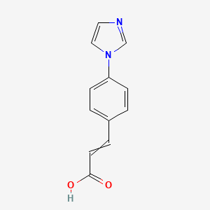 molecular formula C12H10N2O2 B12448224 (2E)-3-[4-(Imidazol-1-YL)phenyl]prop-2-enoic acid 
