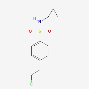 molecular formula C11H14ClNO2S B12448248 4-(2-Chloroethyl)-N-cyclopropyl-benzenesulfonamide CAS No. 1018537-04-6