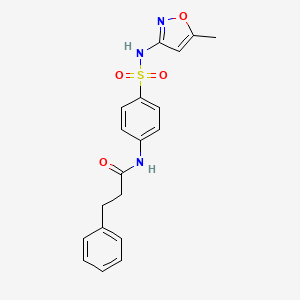 molecular formula C19H19N3O4S B12448251 N-[4-(5-Methyl-isoxazol-3-ylsulfamoyl)-phenyl]-3-phenyl-propionamide 