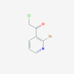 molecular formula C7H5BrClNO B12448268 1-(2-Bromopyridin-3-YL)-2-chloroethanone 