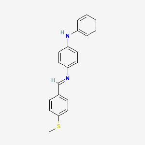 molecular formula C20H18N2S B12448269 N-{(E)-[4-(methylsulfanyl)phenyl]methylidene}-N'-phenylbenzene-1,4-diamine 