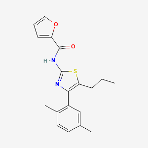 molecular formula C19H20N2O2S B12448279 N-[4-(2,5-dimethylphenyl)-5-propyl-1,3-thiazol-2-yl]furan-2-carboxamide 