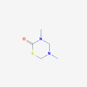 molecular formula C5H10N2OS B12448280 3,5-Dimethyl-1,3,5-thiadiazinan-2-one CAS No. 3568-73-8