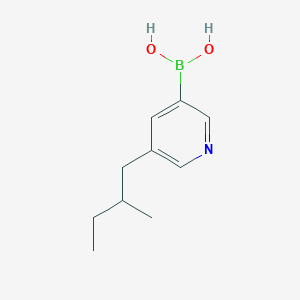 molecular formula C10H16BNO2 B12448287 [5-(2-Methylbutyl)-3-pyridyl]boronic acid 