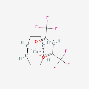 molecular formula C13H13CuF6O2 B12448305 Copper(1+);cycloocta-1,5-diene;1,1,1,5,5,5-hexafluoropentane-2,4-dione 