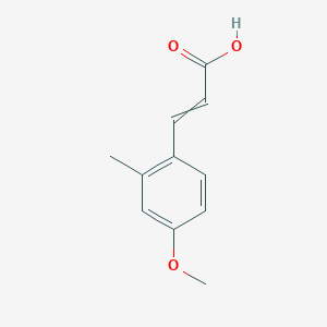 molecular formula C11H12O3 B12448316 3-(4-Methoxy-2-methylphenyl)prop-2-enoic acid 