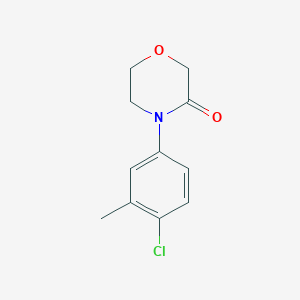 molecular formula C11H12ClNO2 B12448326 4-(4-Chloro-3-methylphenyl)morpholin-3-one 