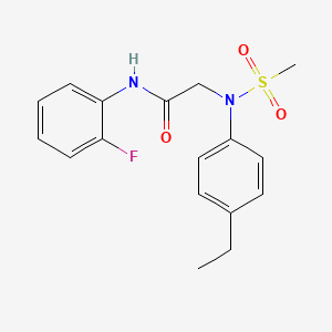 molecular formula C17H19FN2O3S B12448359 N~2~-(4-ethylphenyl)-N-(2-fluorophenyl)-N~2~-(methylsulfonyl)glycinamide 