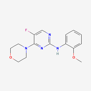 molecular formula C15H17FN4O2 B12448370 5-fluoro-N-(2-methoxyphenyl)-4-(morpholin-4-yl)pyrimidin-2-amine 