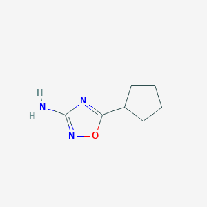 molecular formula C7H11N3O B12448377 5-Cyclopentyl-1,2,4-oxadiazol-3-amine 