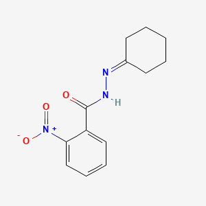 molecular formula C13H15N3O3 B12448385 N'-cyclohexylidene-2-nitrobenzohydrazide 