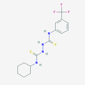 molecular formula C15H19F3N4S2 B12448410 N-cyclohexyl-N'-[3-(trifluoromethyl)phenyl]hydrazine-1,2-dicarbothioamide 