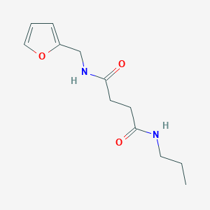 molecular formula C12H18N2O3 B12448416 N-(furan-2-ylmethyl)-N'-propylbutanediamide 