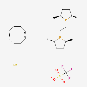 molecular formula C23H40F3O3P2RhS- B12448423 1,2-Bis((2S,5S)-2,5-dimethylphospholano)ethane(cyclooctadiene)rhodium(I) trifluoromethanesulfonate 