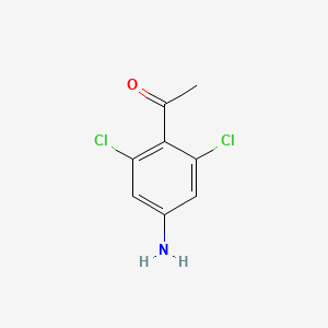 molecular formula C8H7Cl2NO B12448430 1-(4-Amino-2,6-dichlorophenyl)ethanone 