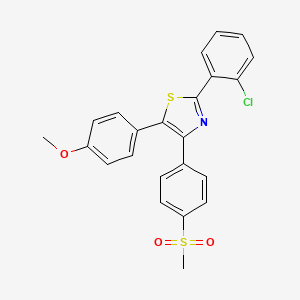 2-(2-Chlorophenyl)-5-(4-methoxyphenyl)-4-(4-methylsulfonylphenyl)-1,3-thiazole