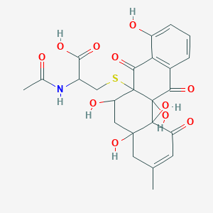 3-[(4a,6,8,12a,12b-pentahydroxy-3-methyl-1,7,12-trioxo-5,6-dihydro-4H-benzo[a]anthracen-6a-yl)sulfanyl]-2-acetamidopropanoic acid