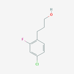 molecular formula C9H10ClFO B12448453 3-(4-Chloro-2-fluorophenyl)propan-1-ol CAS No. 377083-99-3