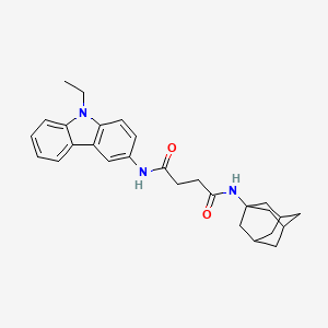 molecular formula C28H33N3O2 B12448522 N-(9-ethyl-9H-carbazol-3-yl)-N'-(tricyclo[3.3.1.1~3,7~]dec-1-yl)butanediamide 