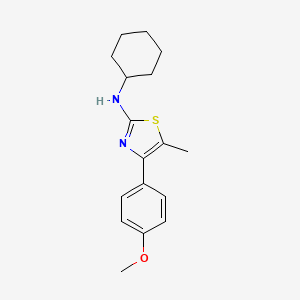 molecular formula C17H22N2OS B12448538 N-cyclohexyl-4-(4-methoxyphenyl)-5-methyl-1,3-thiazol-2-amine 