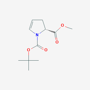 molecular formula C11H17NO4 B12448542 O1-tert-butyl O2-methyl (2R)-2,3-dihydropyrrole-1,2-dicarboxylate 