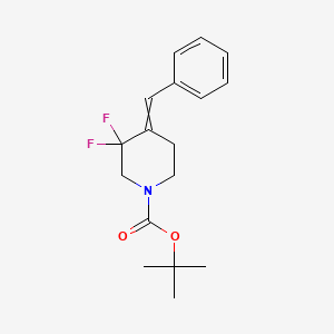 molecular formula C17H21F2NO2 B12448551 Tert-butyl 3,3-difluoro-4-(phenylmethylidene)piperidine-1-carboxylate CAS No. 2101208-41-5