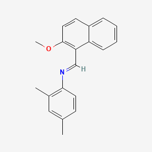 molecular formula C20H19NO B12448564 N-(2,4-dimethylphenyl)-1-(2-methoxynaphthalen-1-yl)methanimine CAS No. 5314-63-6