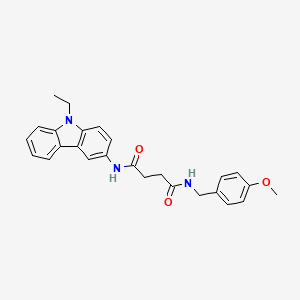 molecular formula C26H27N3O3 B12448573 N-(9-ethyl-9H-carbazol-3-yl)-N'-(4-methoxybenzyl)butanediamide 