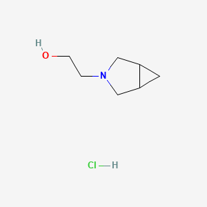 molecular formula C7H14ClNO B12448584 2-{3-Azabicyclo[3.1.0]hexan-3-yl}ethanol hydrochloride 