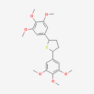 molecular formula C22H28O6S B1244859 2,5-Di-(3,4,5-trimethoxyphenyl)tetrahydrothiophene 