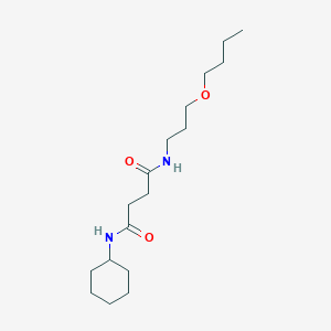 molecular formula C17H32N2O3 B12448591 N-(3-butoxypropyl)-N'-cyclohexylbutanediamide 