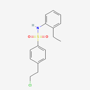 molecular formula C16H18ClNO2S B12448602 4-(2-Chloroethyl)-N-(2-ethylphenyl)-benzenesulfonamide CAS No. 1018537-64-8