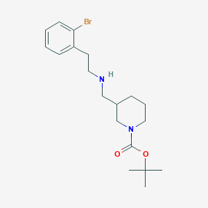 molecular formula C19H29BrN2O2 B12448637 Tert-butyl 3-({[2-(2-bromophenyl)ethyl]amino}methyl)piperidine-1-carboxylate CAS No. 887587-26-0