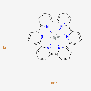 molecular formula C30H24Br2N6Ni-6 B12448678 nickel(2+);2-pyridin-1-id-2-ylidenepyridin-1-ide;dibromide 