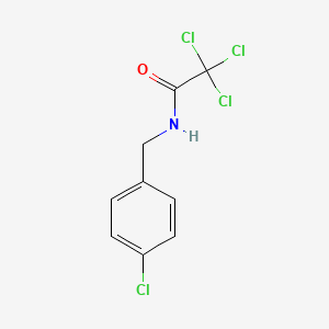 molecular formula C9H7Cl4NO B12448723 2,2,2-trichloro-N-[(4-chlorophenyl)methyl]acetamide 