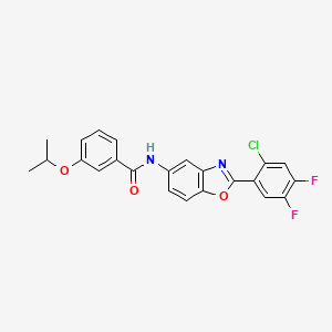 molecular formula C23H17ClF2N2O3 B12448779 N-[2-(2-chloro-4,5-difluorophenyl)-1,3-benzoxazol-5-yl]-3-(propan-2-yloxy)benzamide 