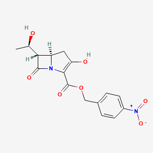 molecular formula C16H16N2O7 B12448793 (4-nitrophenyl)methyl (5R,6S)-3-hydroxy-6-[(1R)-1-hydroxyethyl]-7-oxo-1-azabicyclo[3.2.0]hept-2-ene-2-carboxylate 