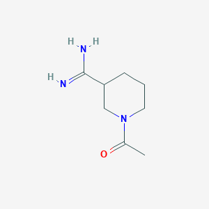 molecular formula C8H15N3O B12448872 1-Acetylpiperidine-3-carboximidamide CAS No. 1420661-97-7