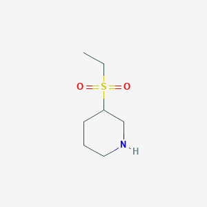 molecular formula C7H15NO2S B12448889 3-Ethylsulfonylpiperidine 